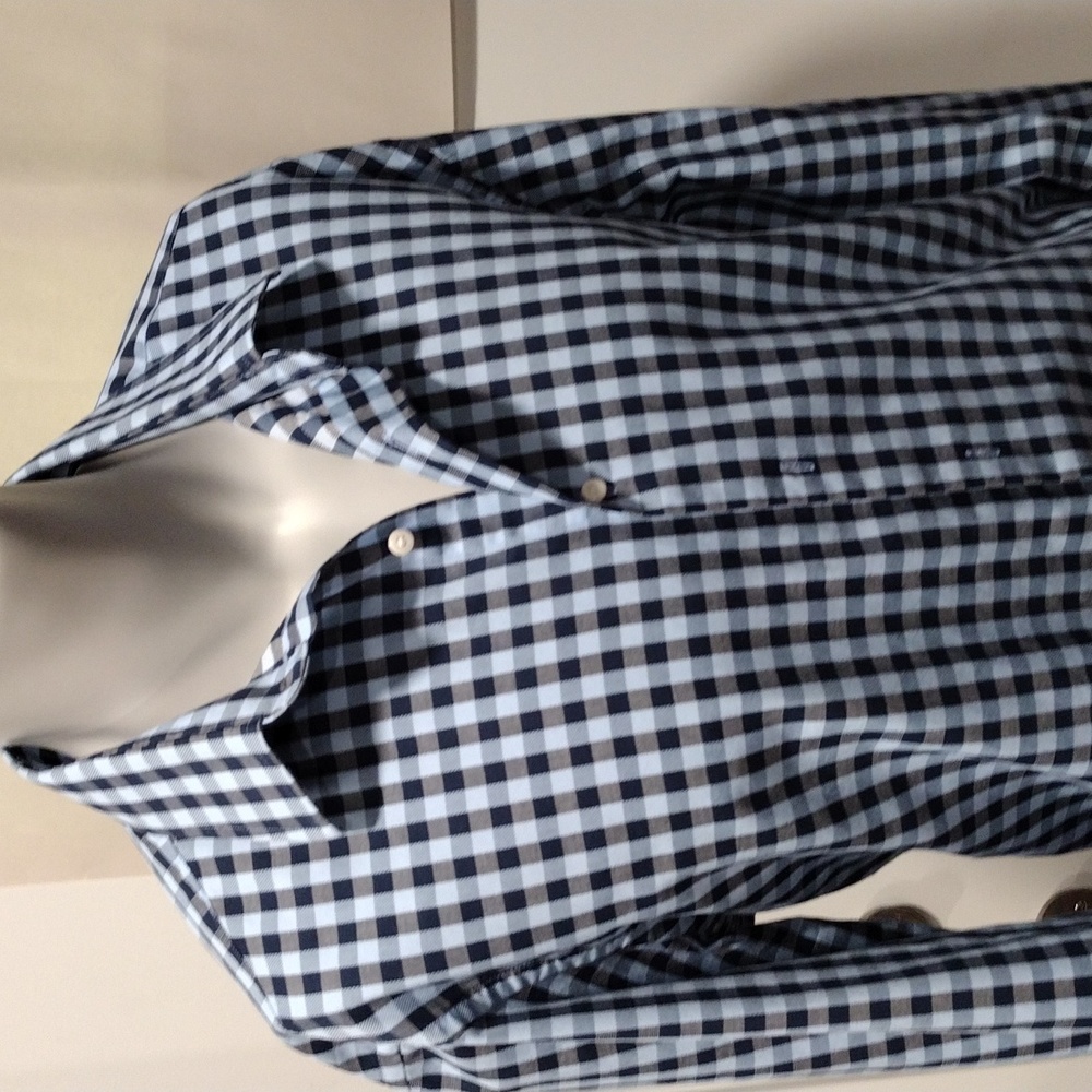 Ben Sherman mens blue plaid shirt. Neck 17 to 17.5